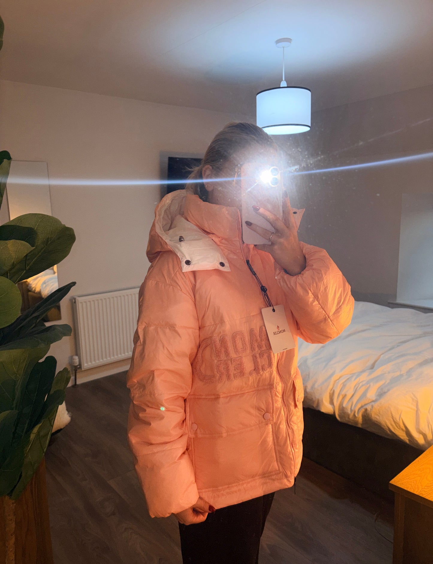 In Stock Pink Puffer Coat