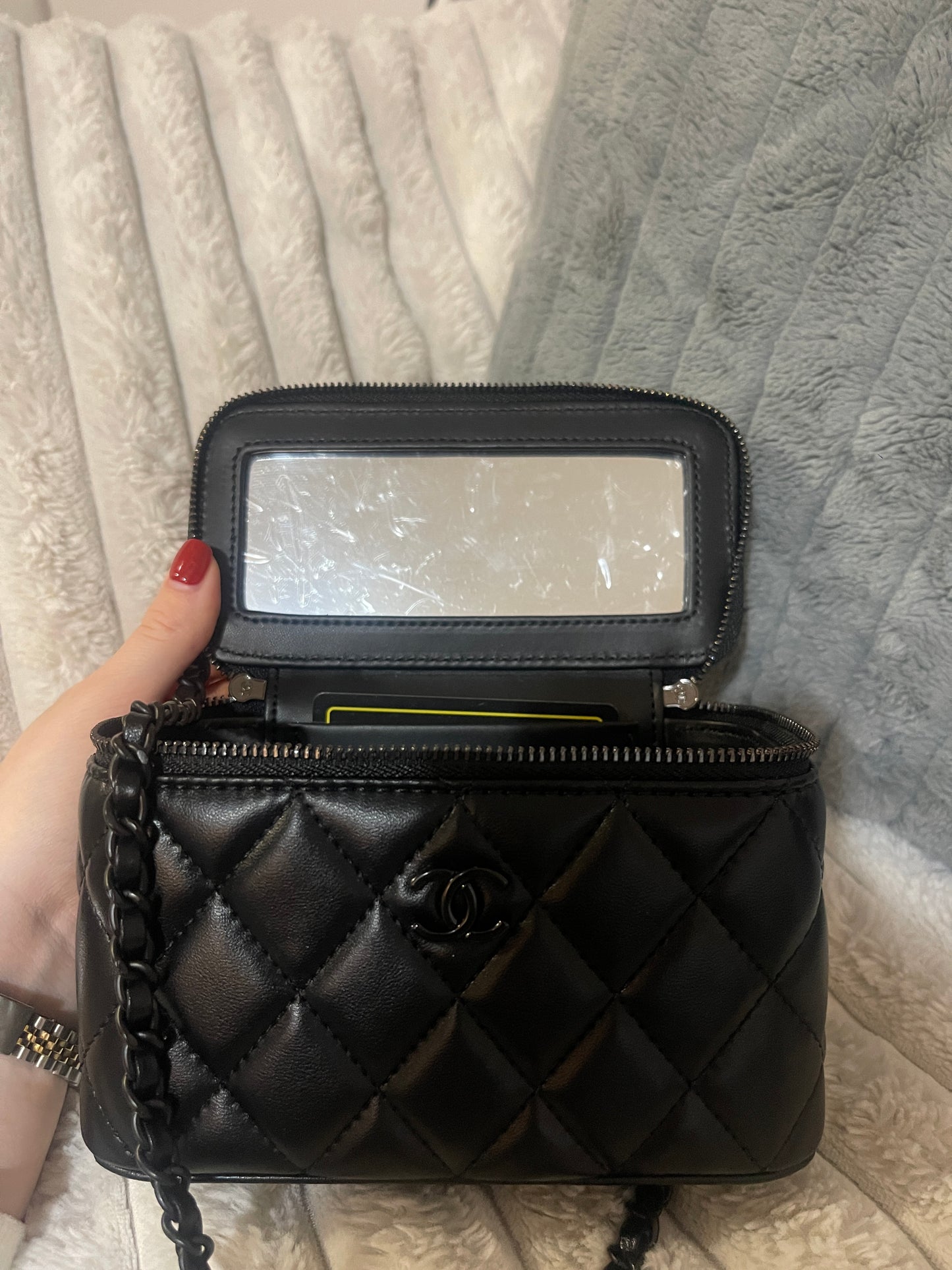 In stock Vanity Bag with handle
