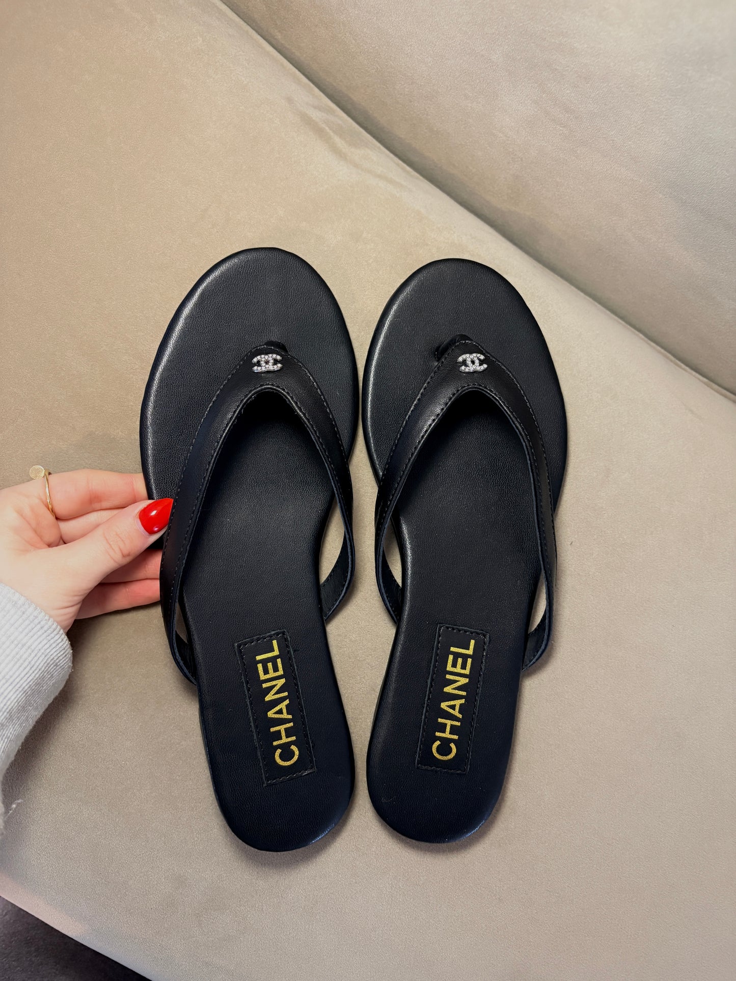 Black Flip Flops