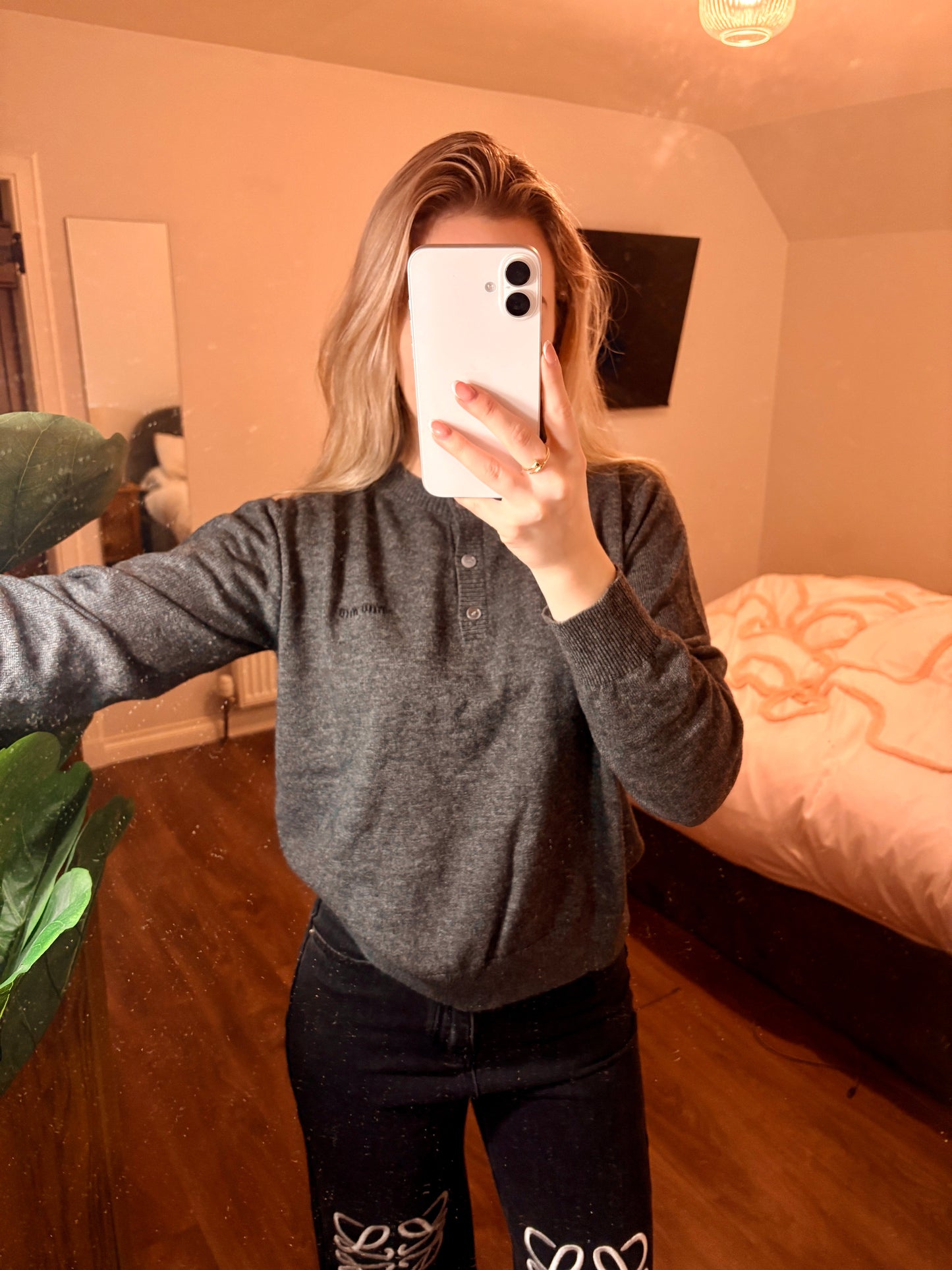 Embroidered Long Sleeve Top