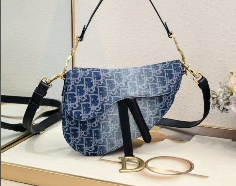 Washed Denim Shoulder Bag