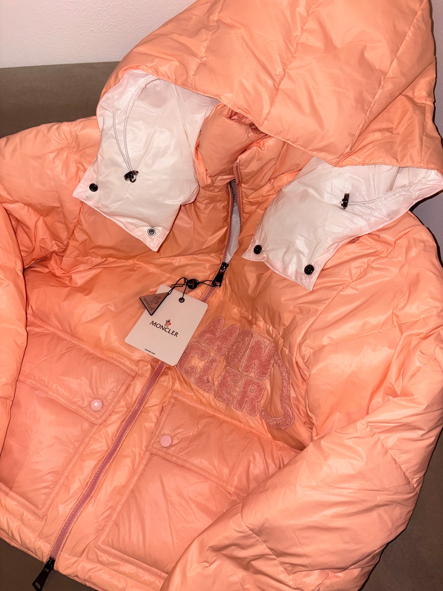 In Stock Pink Puffer Coat