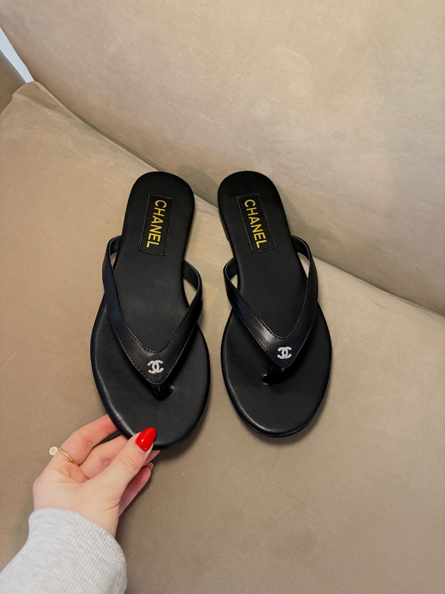 Black Flip Flops