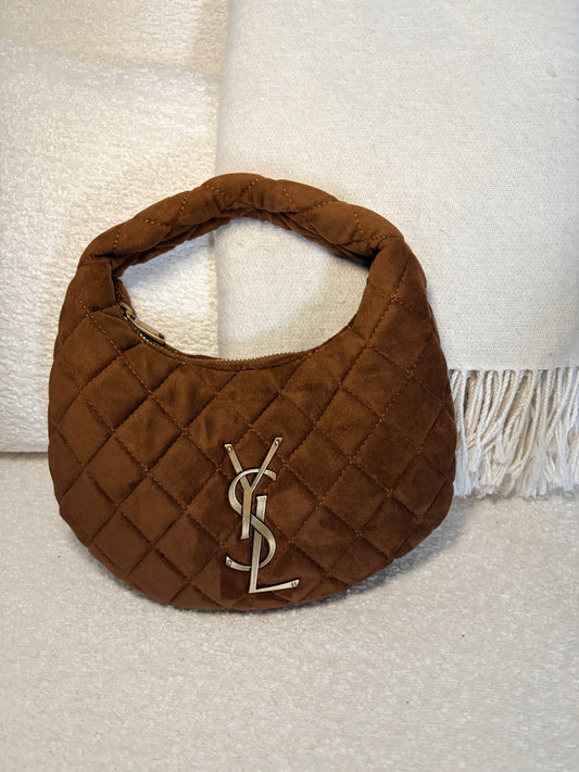 Faux Suede Handbag
