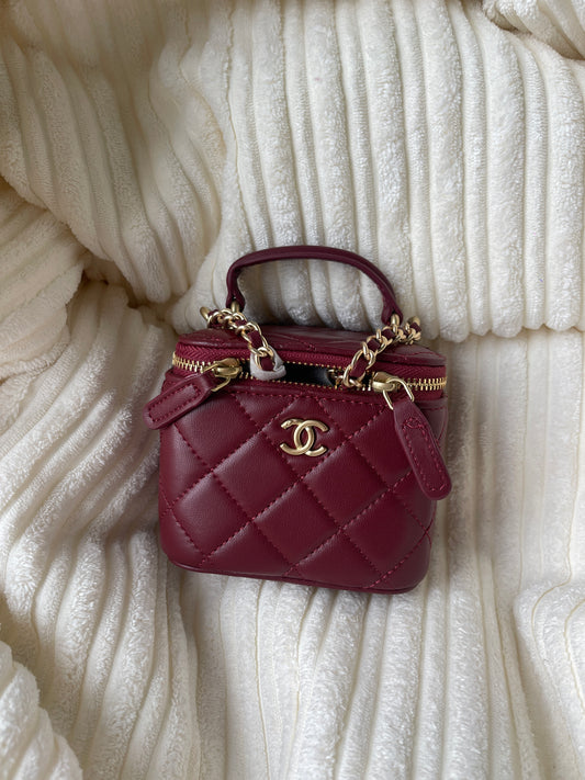 In Stock Burgundy Mini Vanity