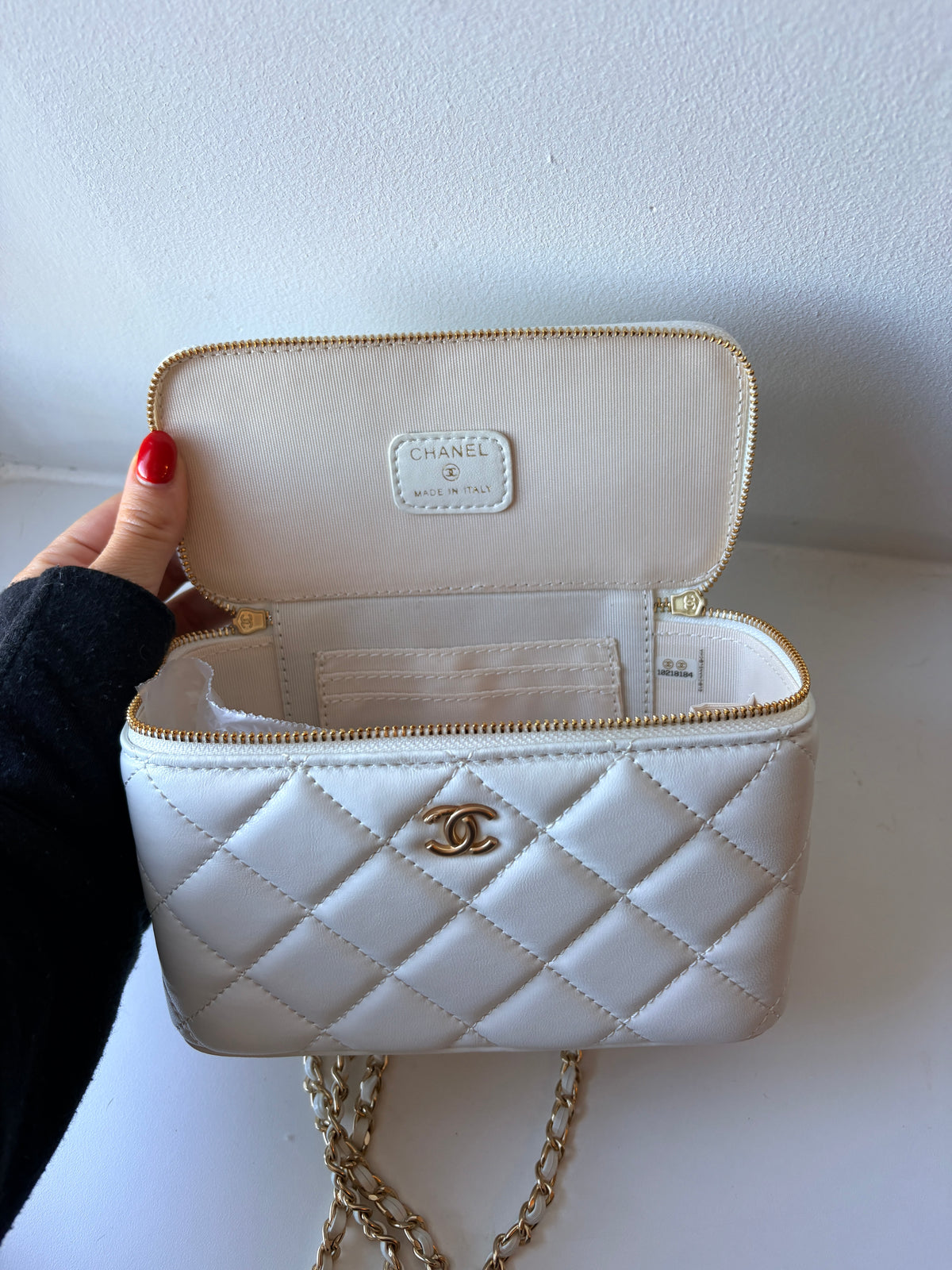 In stock Vanity Bag with handle