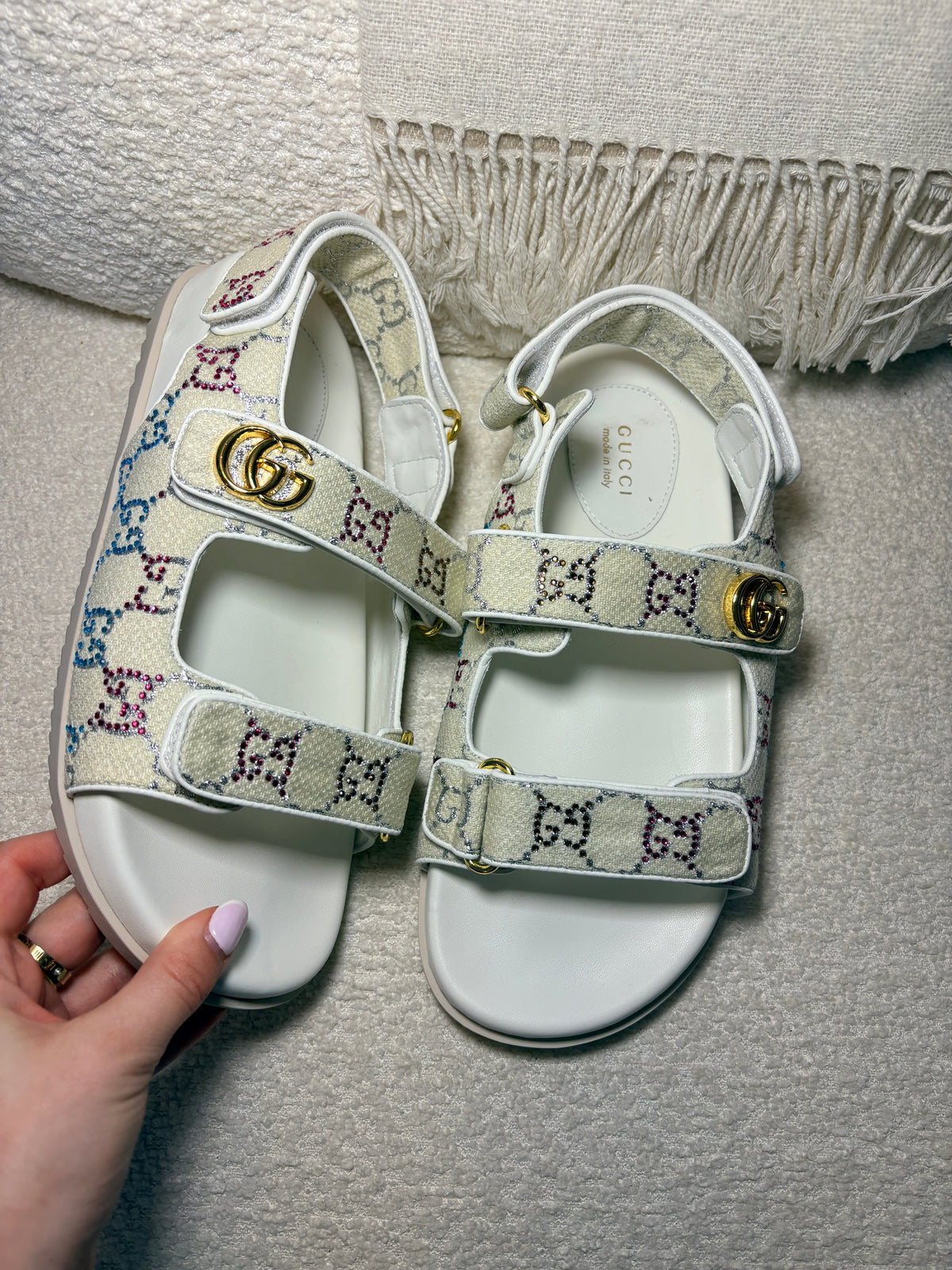 In Stock Glitter Detail Sandals