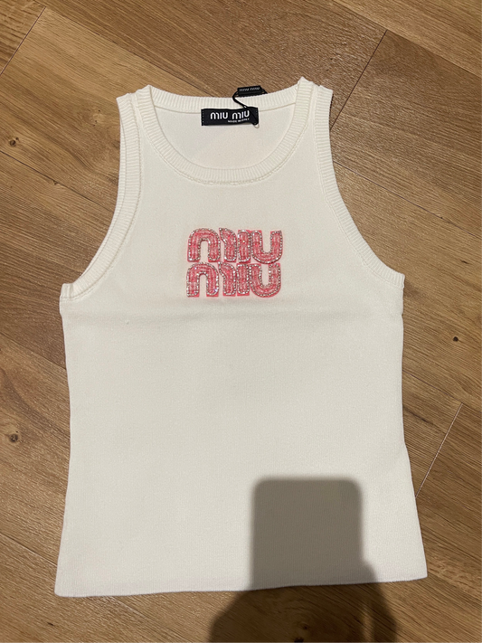 Pink Glitter Tank Top