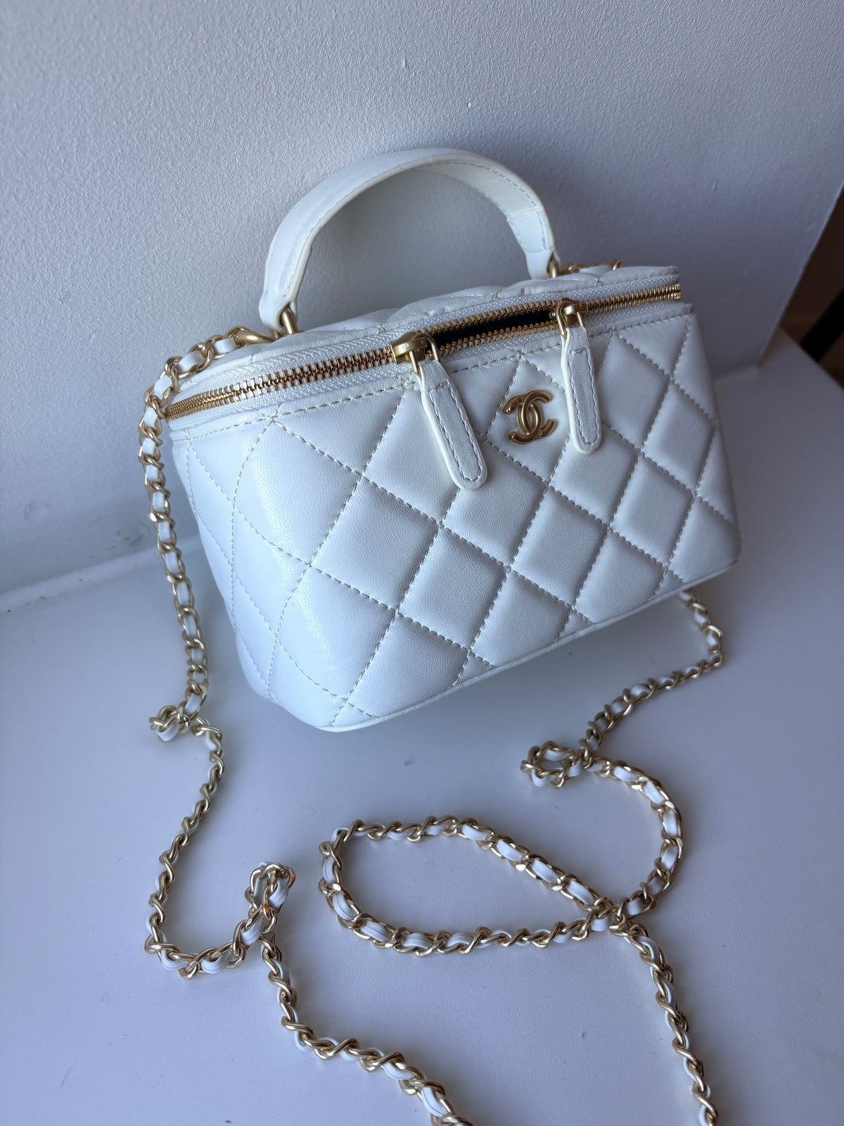 In stock Vanity Bag with handle