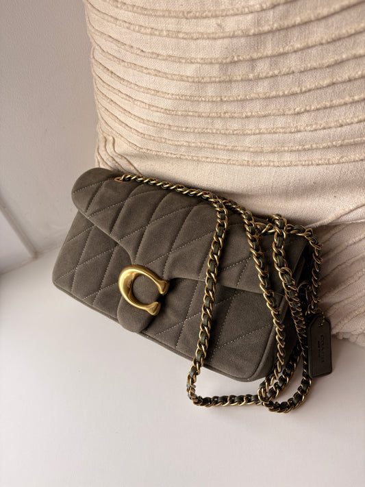 Faux suede handbag