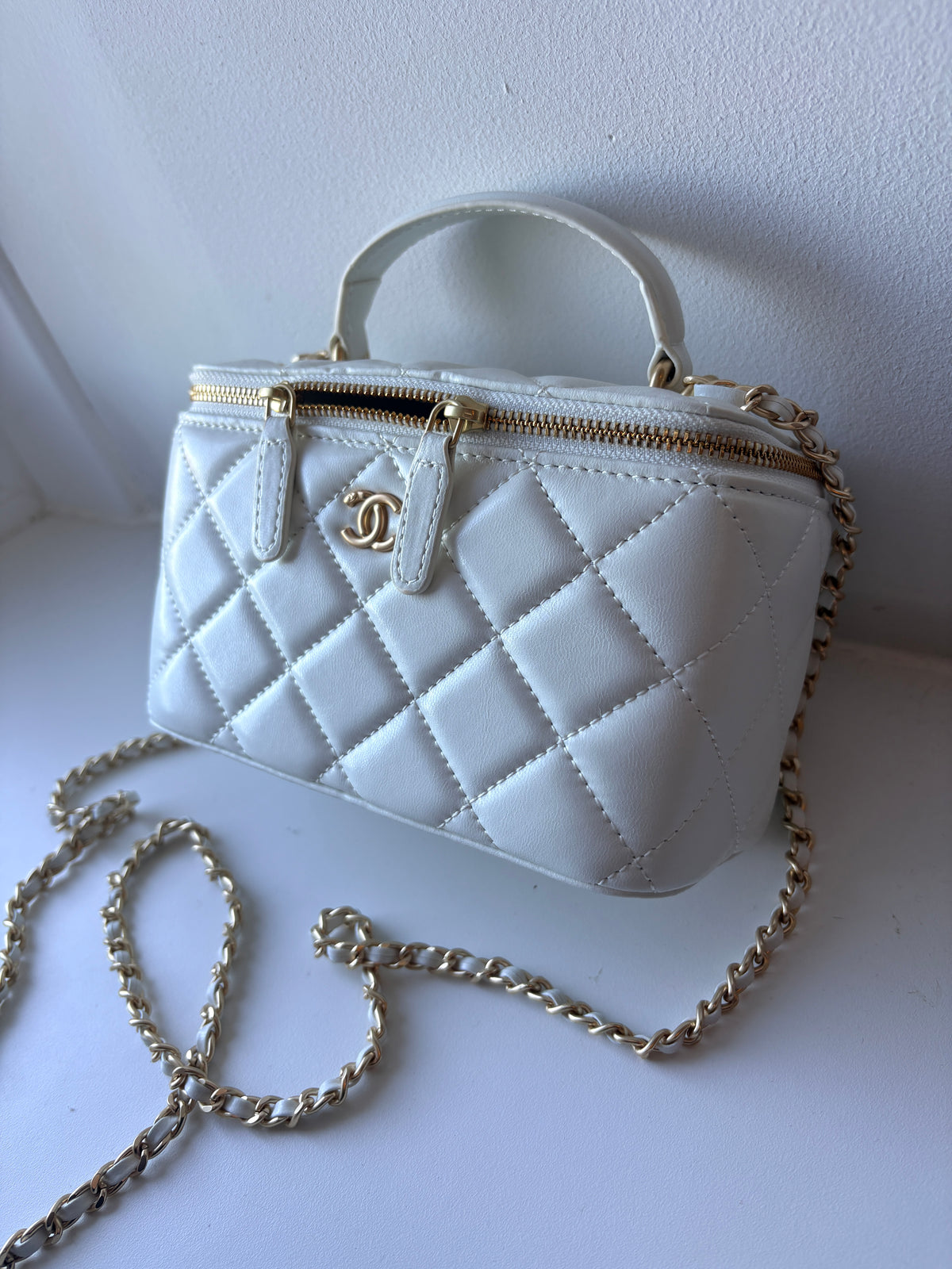 In stock Vanity Bag with handle