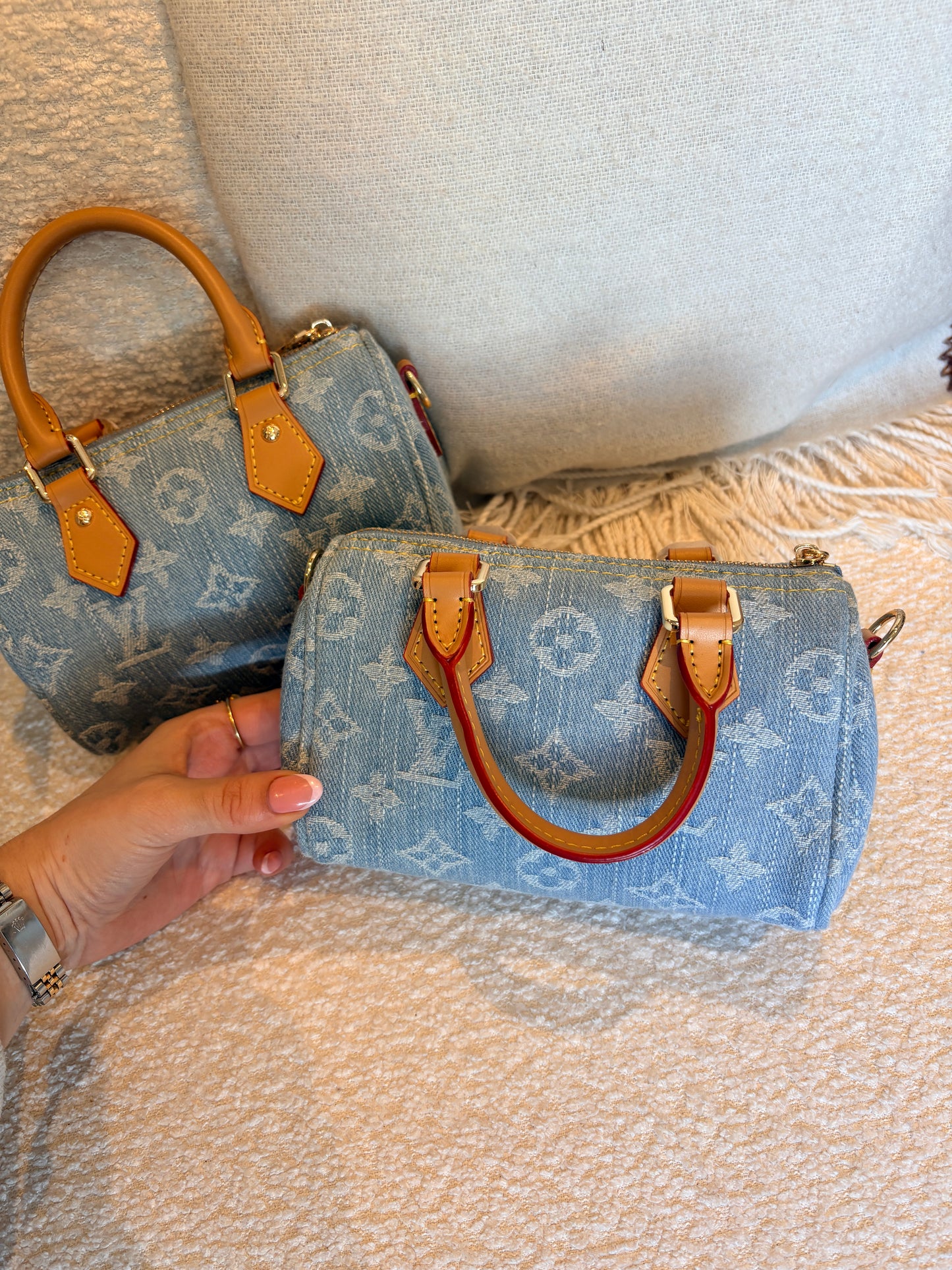 Denim Speedy Handbag