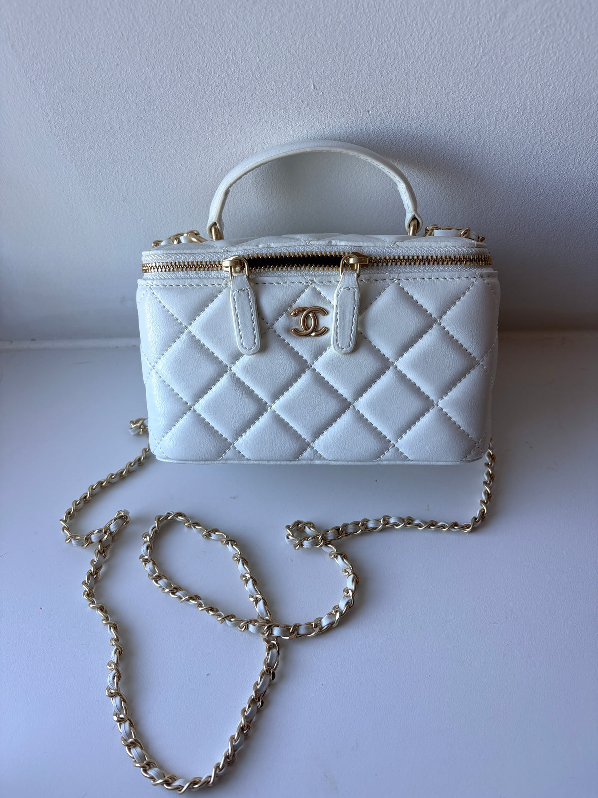 In stock Vanity Bag with handle