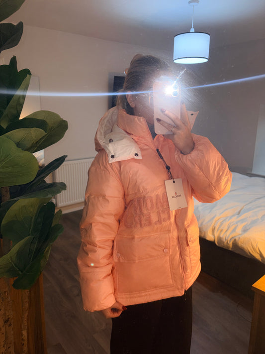 In Stock Pink Puffer Coat