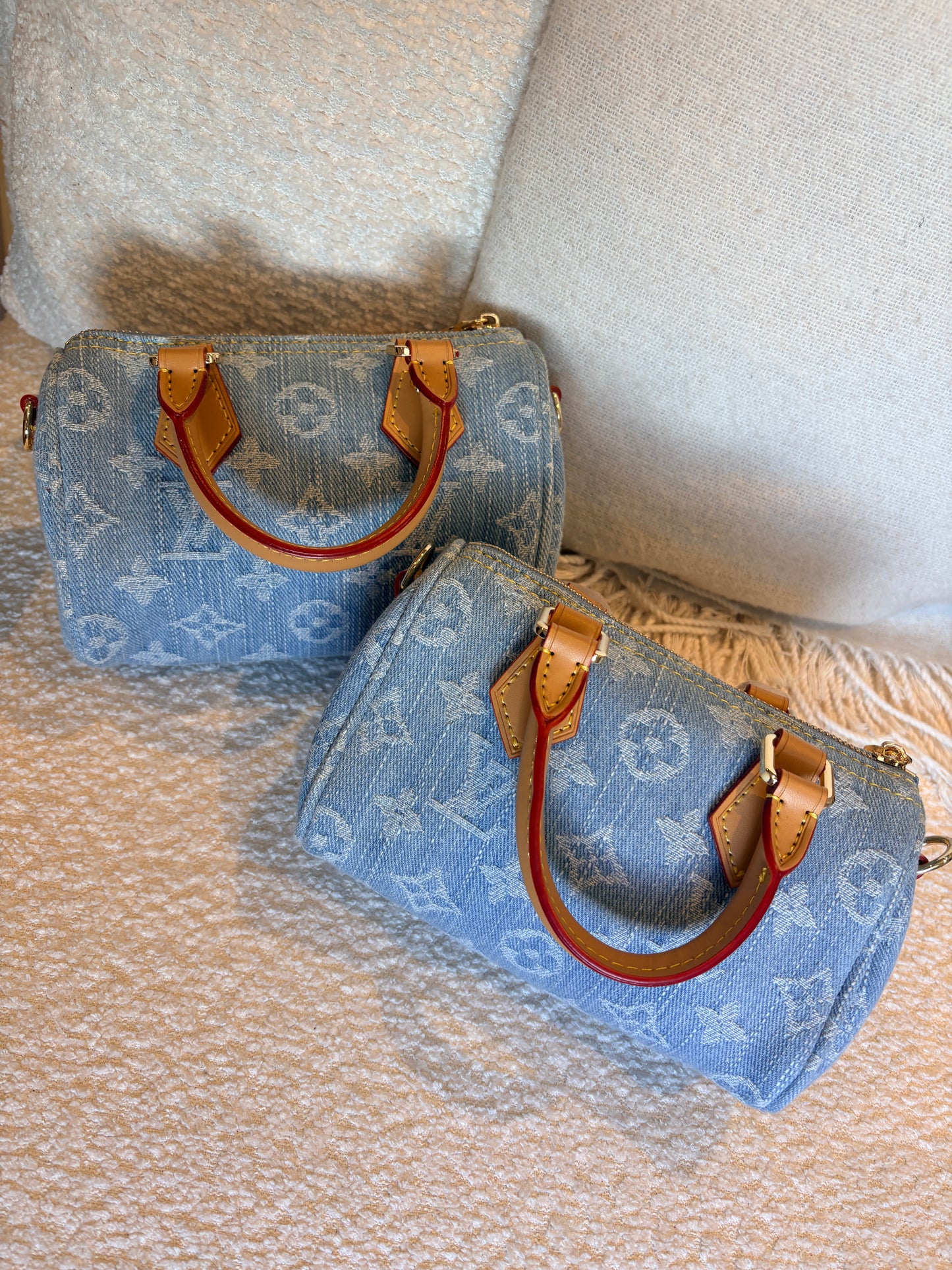 Denim Speedy Handbag