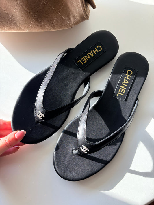 Black Flip Flops